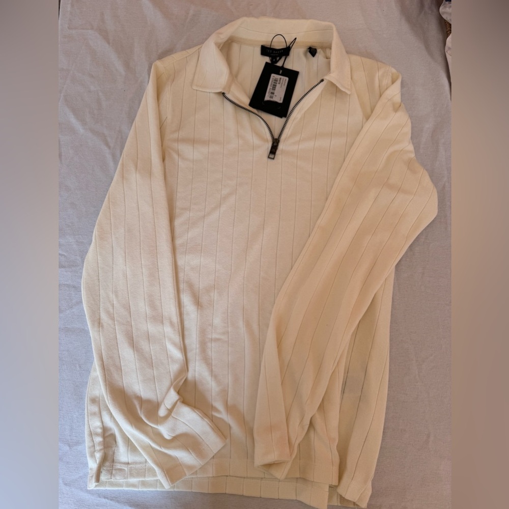Ted Baker LS Textured Polo Size 2